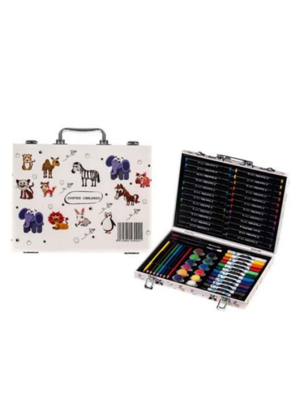 Набір для творчості 48 предметів "Звірята" у валізі.30*25*5,5см No Brand (341304553)