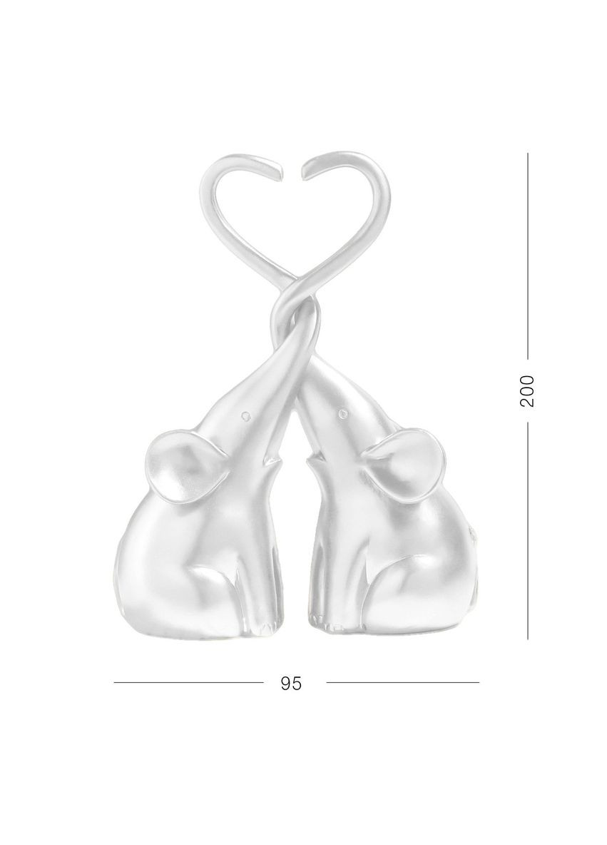 Статуэтка декоративная MVM MY HOME Пара Слонов Белые (DH-ST-25 WHITE) МВМ (365280751)