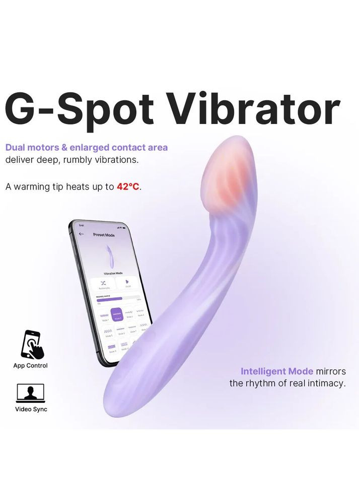 Смарт-вібратор для точки G Margot, 2 мотори, підігрів Svakom (372990352)