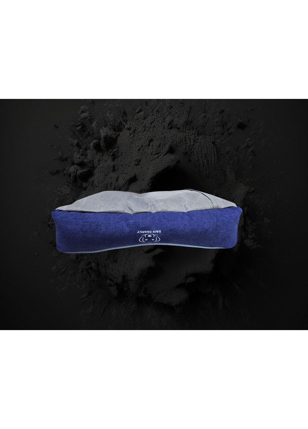 Лежанка 100х70х20см з текстилю для середніх собак "Daisy Blue" (Синій) S&N Family (361204471)