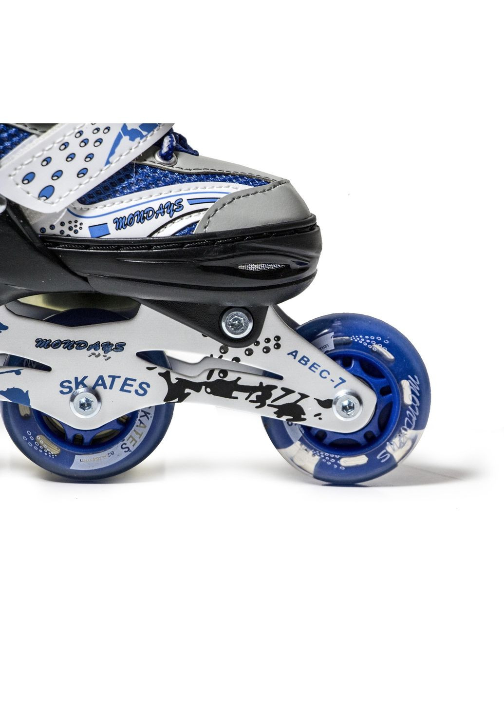 Ролики размер: 16-18 см, светящиеся PU колёса. Blue (1456029508) Happy Mondays (340908432)