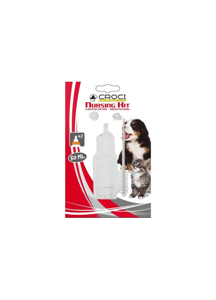 Набор для кормления 1 бутылочка, 2 соски, 1 щетка-ершик (8023222014107) Croci (354702620)