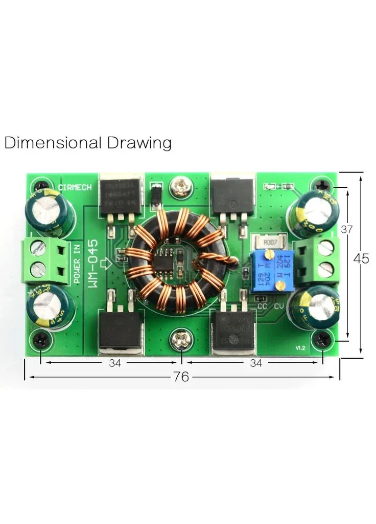 DC-DC повышающе-понижающий преобразователь WM-045 300W, CC/CV, 5–30V → 1.25–30V No Brand (397048469)