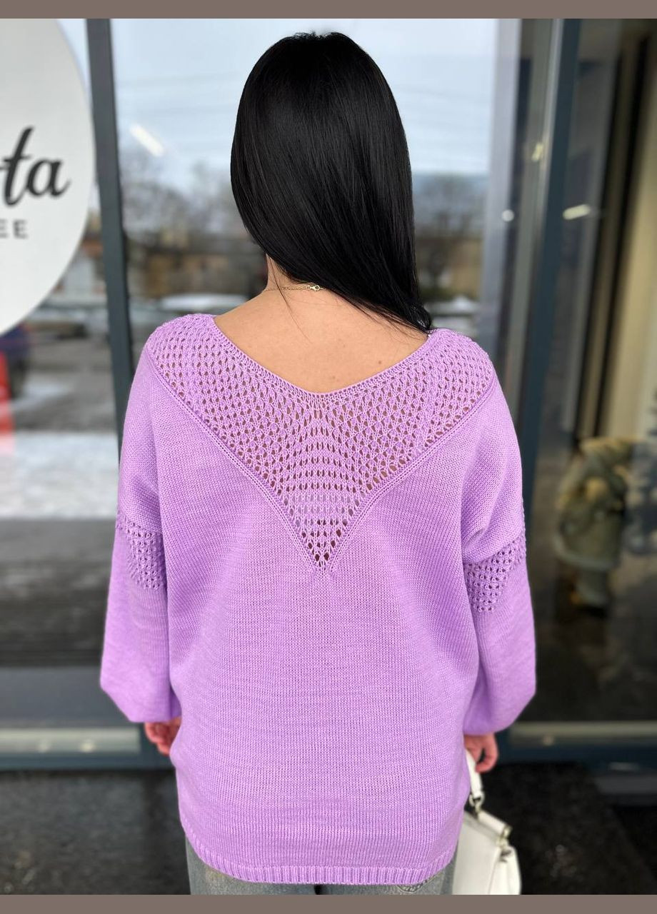 Фиолетовый женский свитер цвет сирень р.48/58 454044 New Trend
