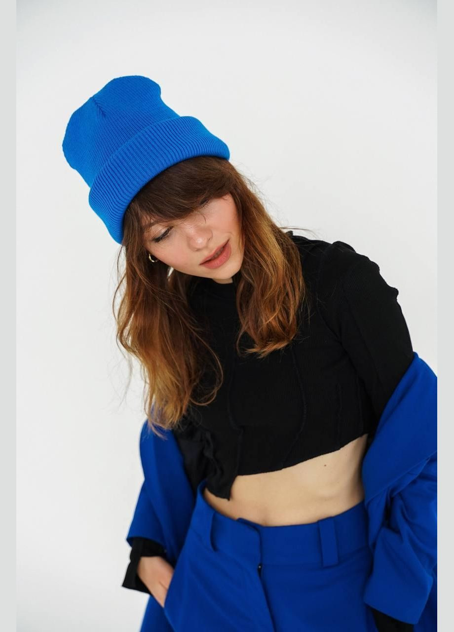 Шапка жіноча - біні, однотонна, м'яка та зручна JUGO SLOBO STREET (316629015)