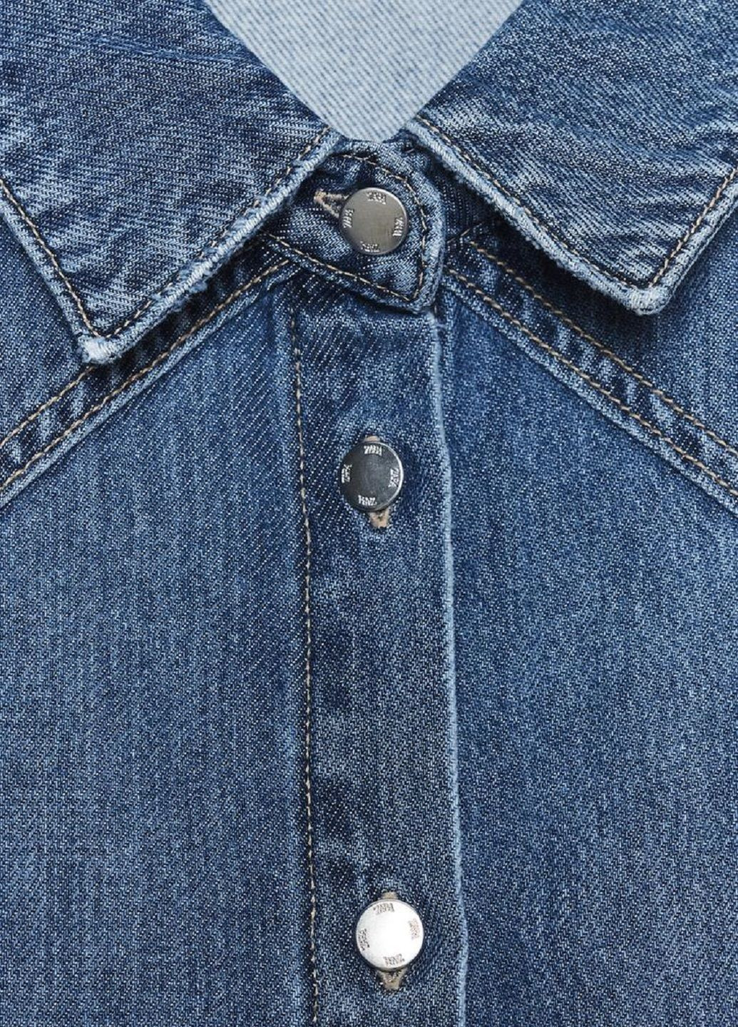 Светло-синяя рубашка однотонная Zara