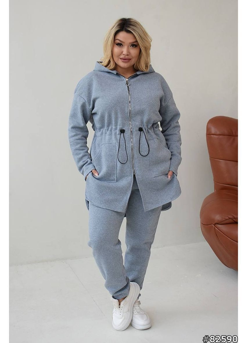 Костюм (кардиган, брюки), цвет Серый Fashion (362415636)