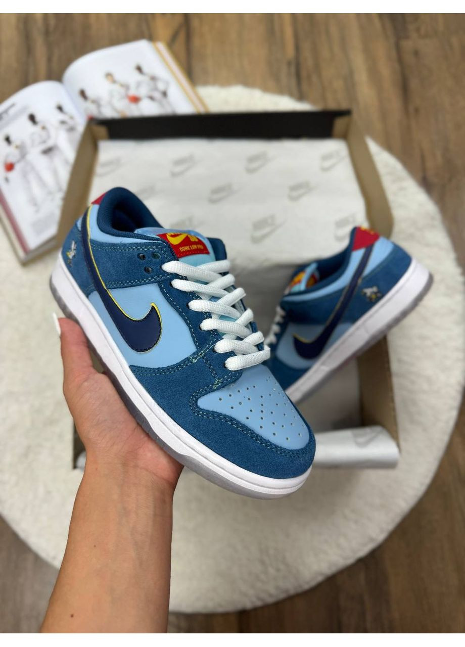 КРОССОВКИ ЖЕНСКИЕ NIKE SB DUNK LOW PRO X WHY SO SAD? THE PREDATORY BIRD НАЙК СБ ДАНК No Brand комбинированные демисезоны (367170052)