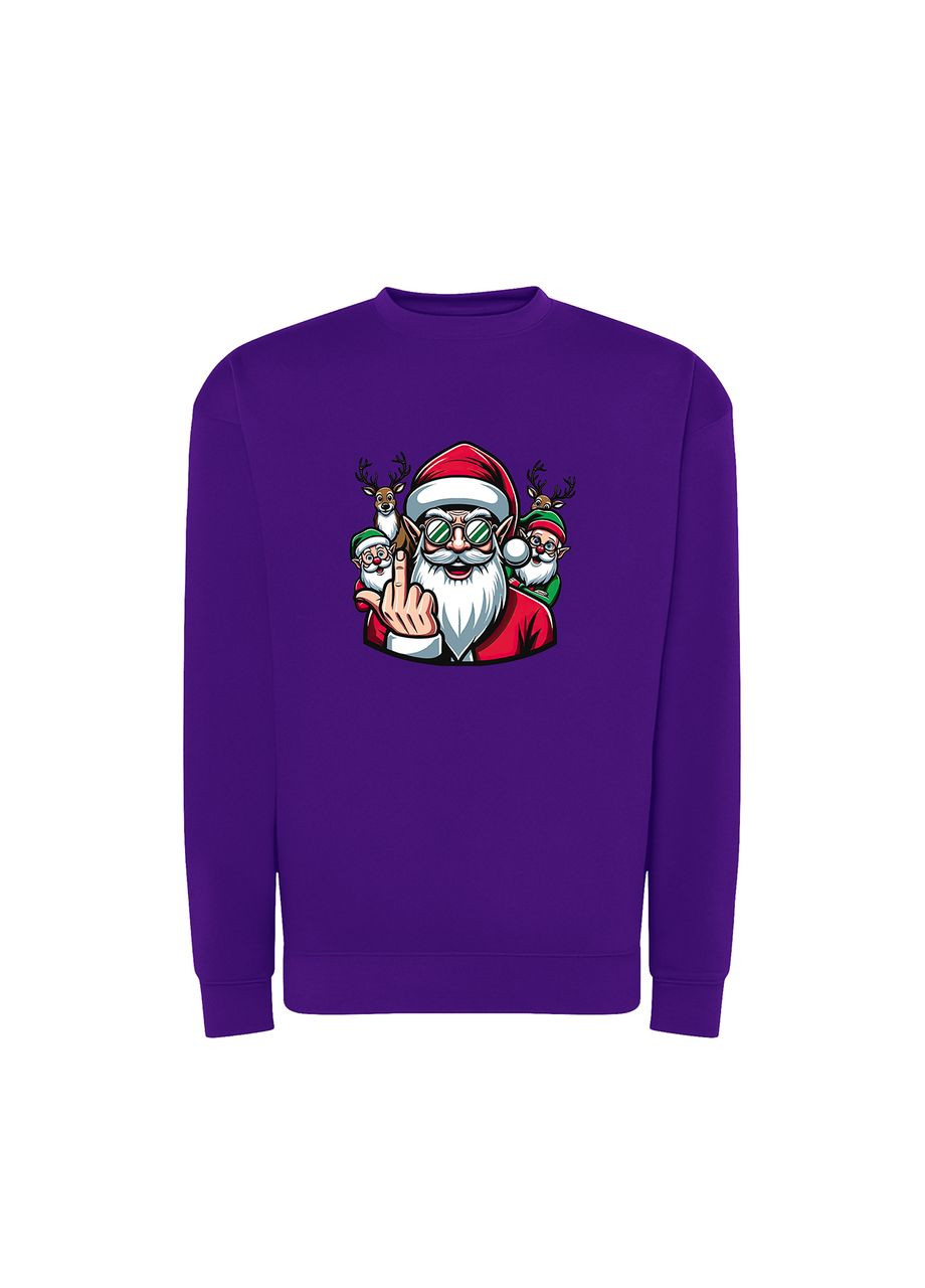 Фиолетовый новогодний свитшот с принтом "подарки - за кеш!" (10931439373) ТiШОТКА (368566642)