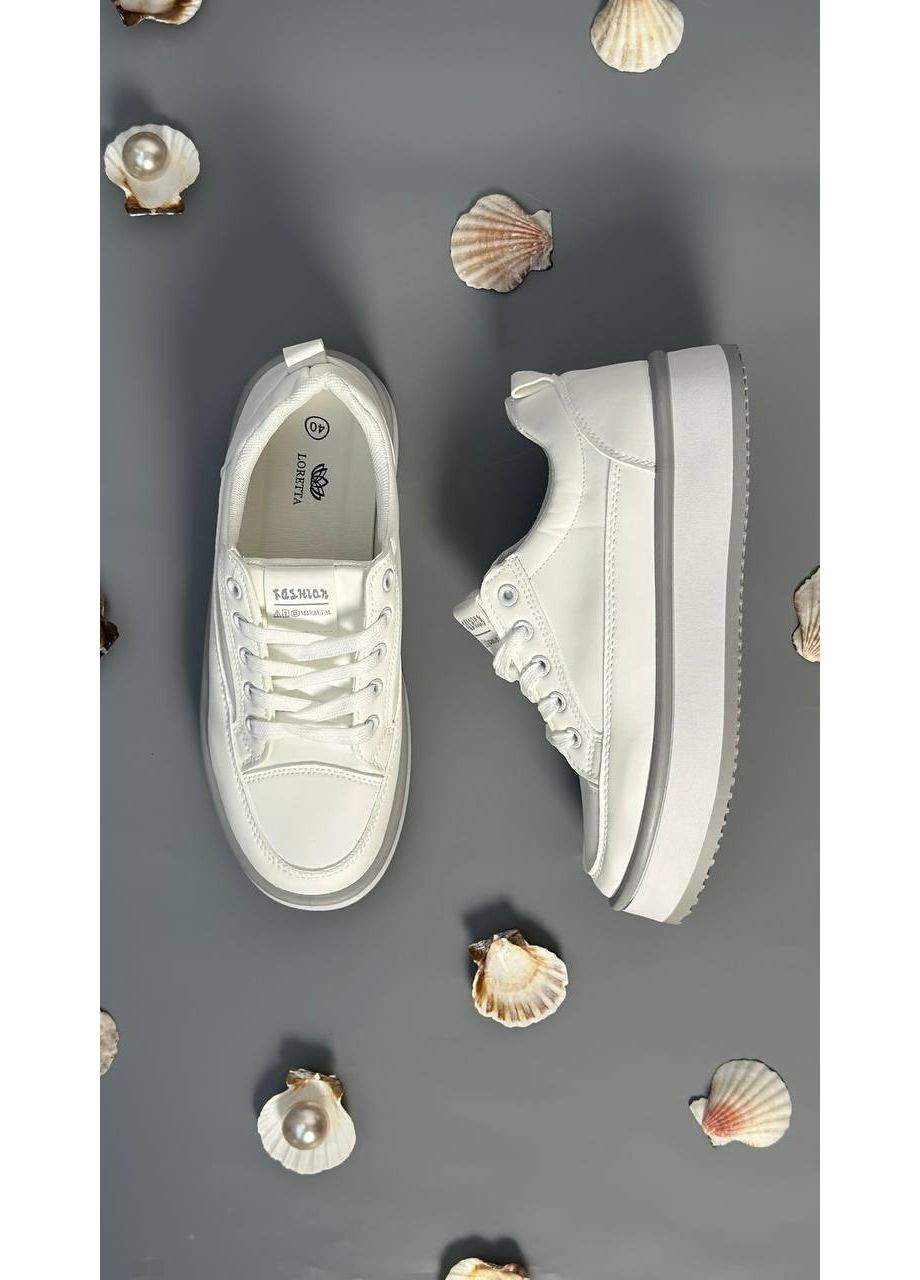 Кроссовки женские белые на шнуровке Loretta Кросівки жіночі белые демисезоны (360817668)