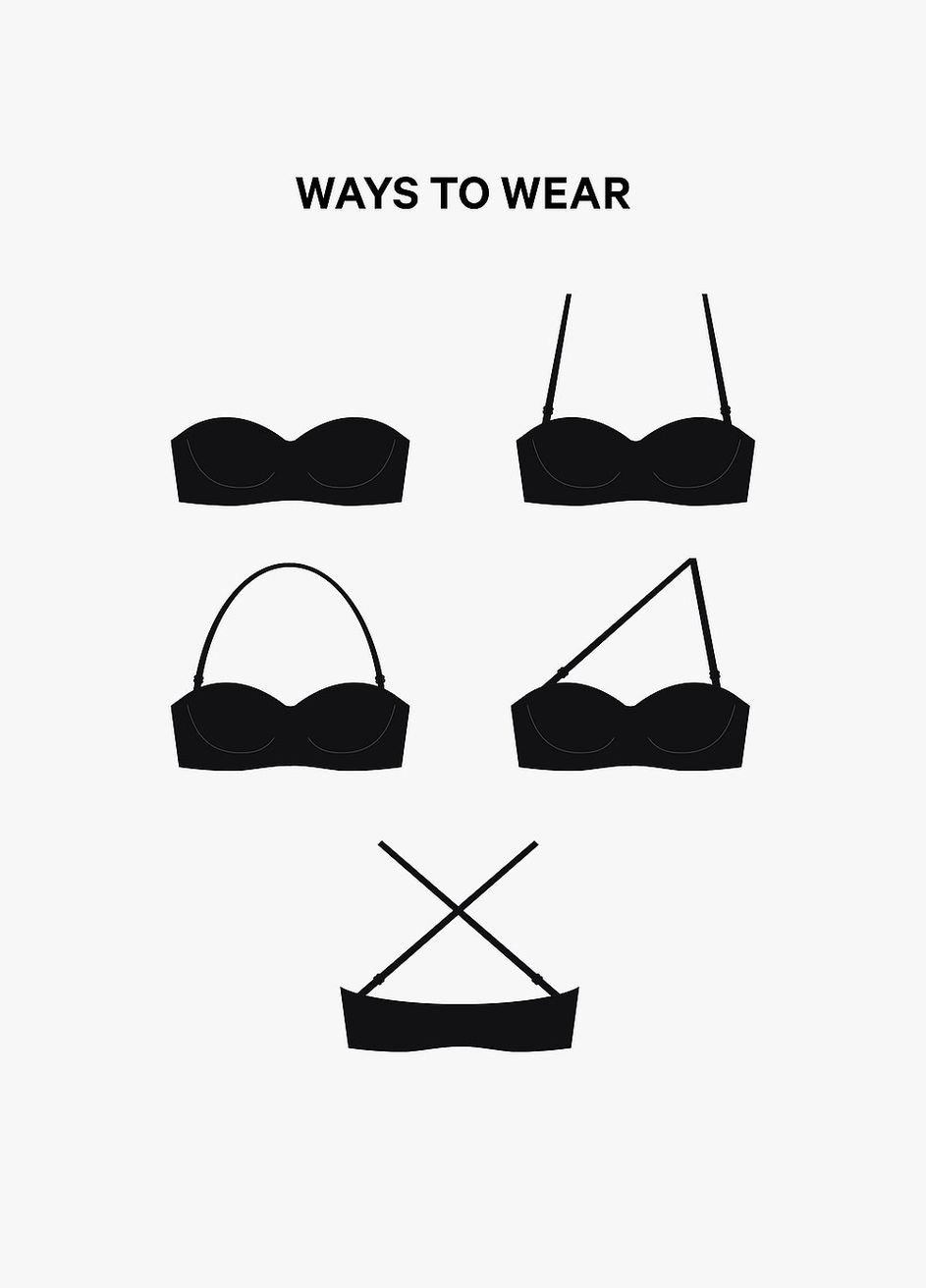 Белый бюстгальтер wear everywhere lightly lined strapless bra (27001597) Victoria's Secret с косточками