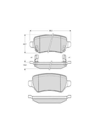 Тормозные колодки ASTRA G STARLINE (364834288)