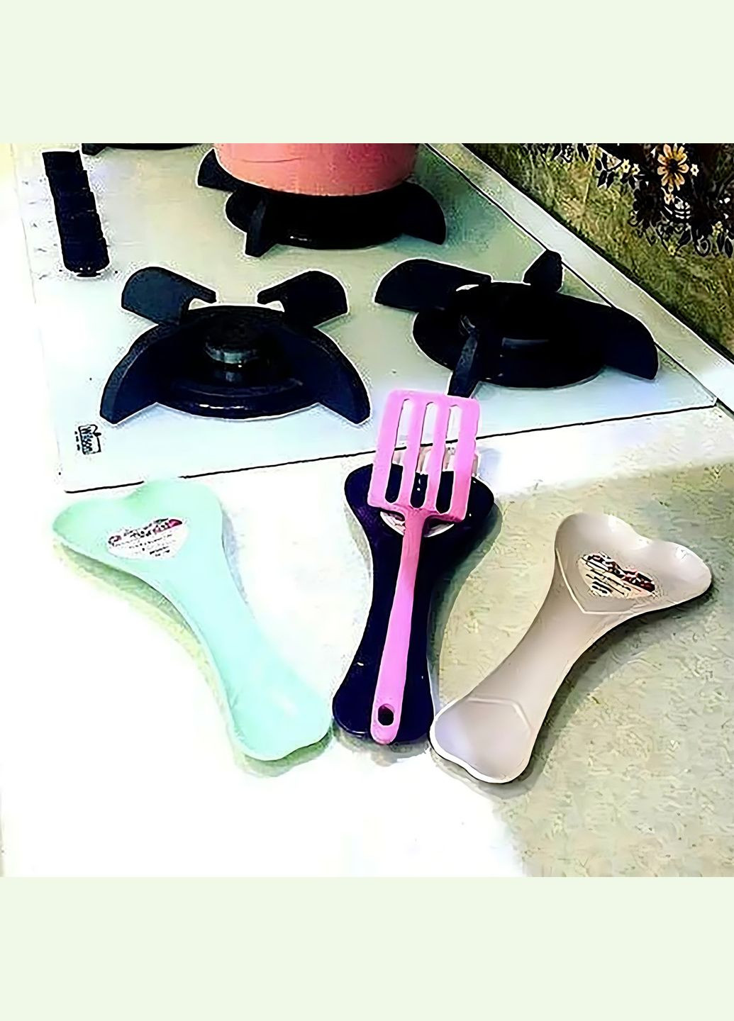 Подставка для половника и ложки пластиковая 24х10.5 см Серый Kitchen Master (302507454)