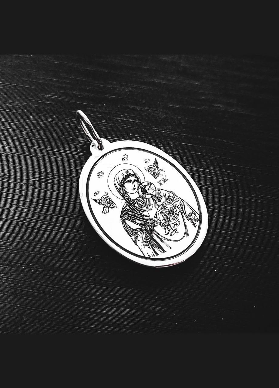 Серебряная икона с молитвой Отче наш. Серебряный подвес ладанка с молитвой 25×19 мм арт.41501 No Brand (301537910)