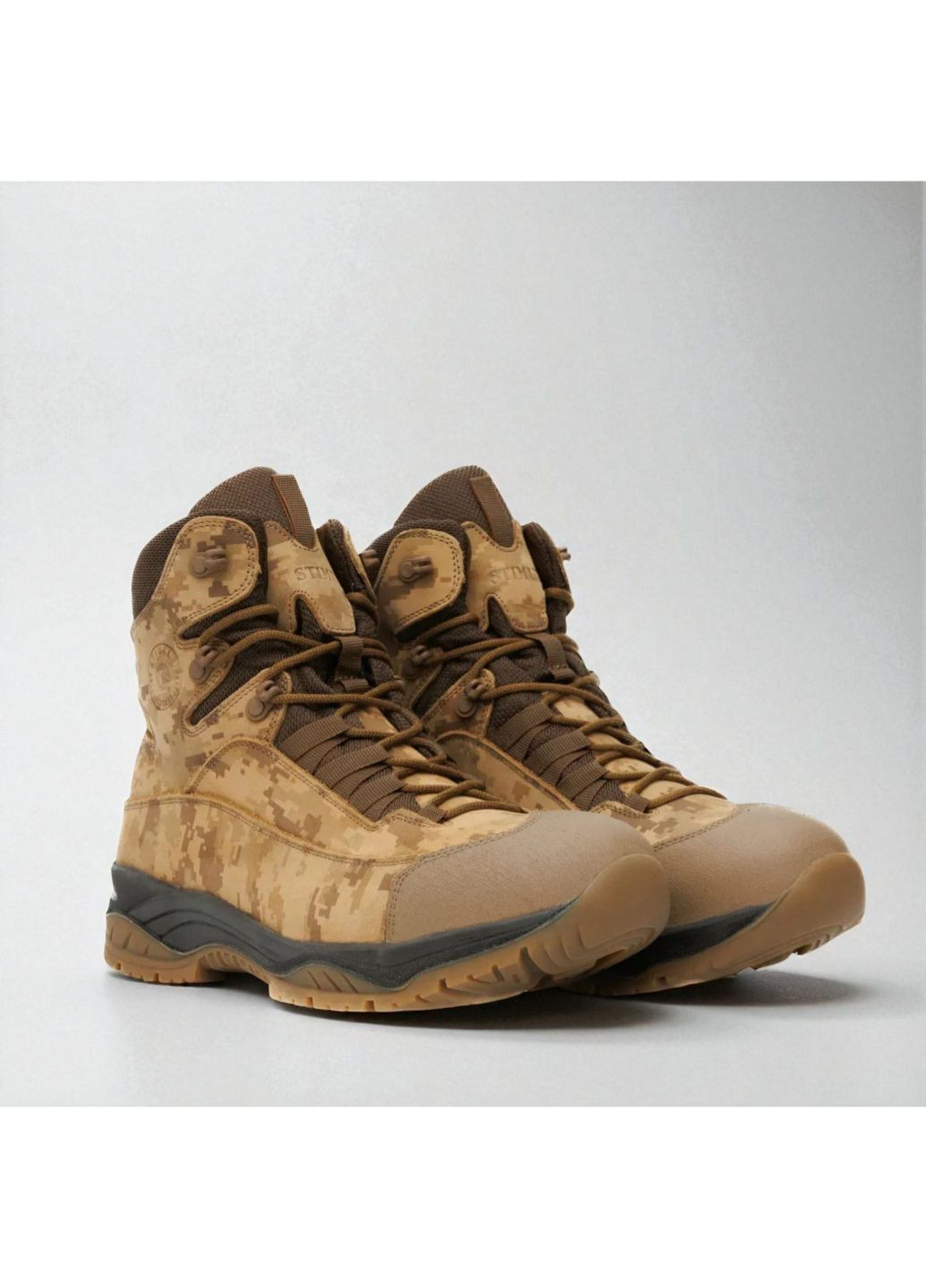 Військові Чоловічі Зимові Берці з Кожі. 36-46р Койот + Піксель. Легкі та теплі! STZM-1052 39 No Brand (349513255)