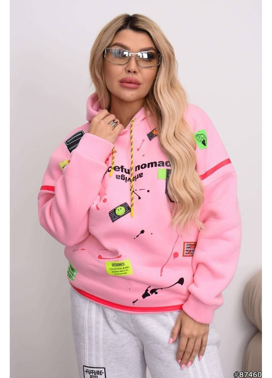 Худи из хлопка яркое оверсайз popluzhnaya (370051170)