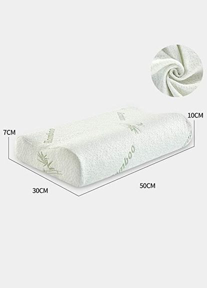 Ортопедическая подушка для сна с эффектом памяти Memory Foam. Наволочка с Бамбуковой ткани No Brand (311949346)