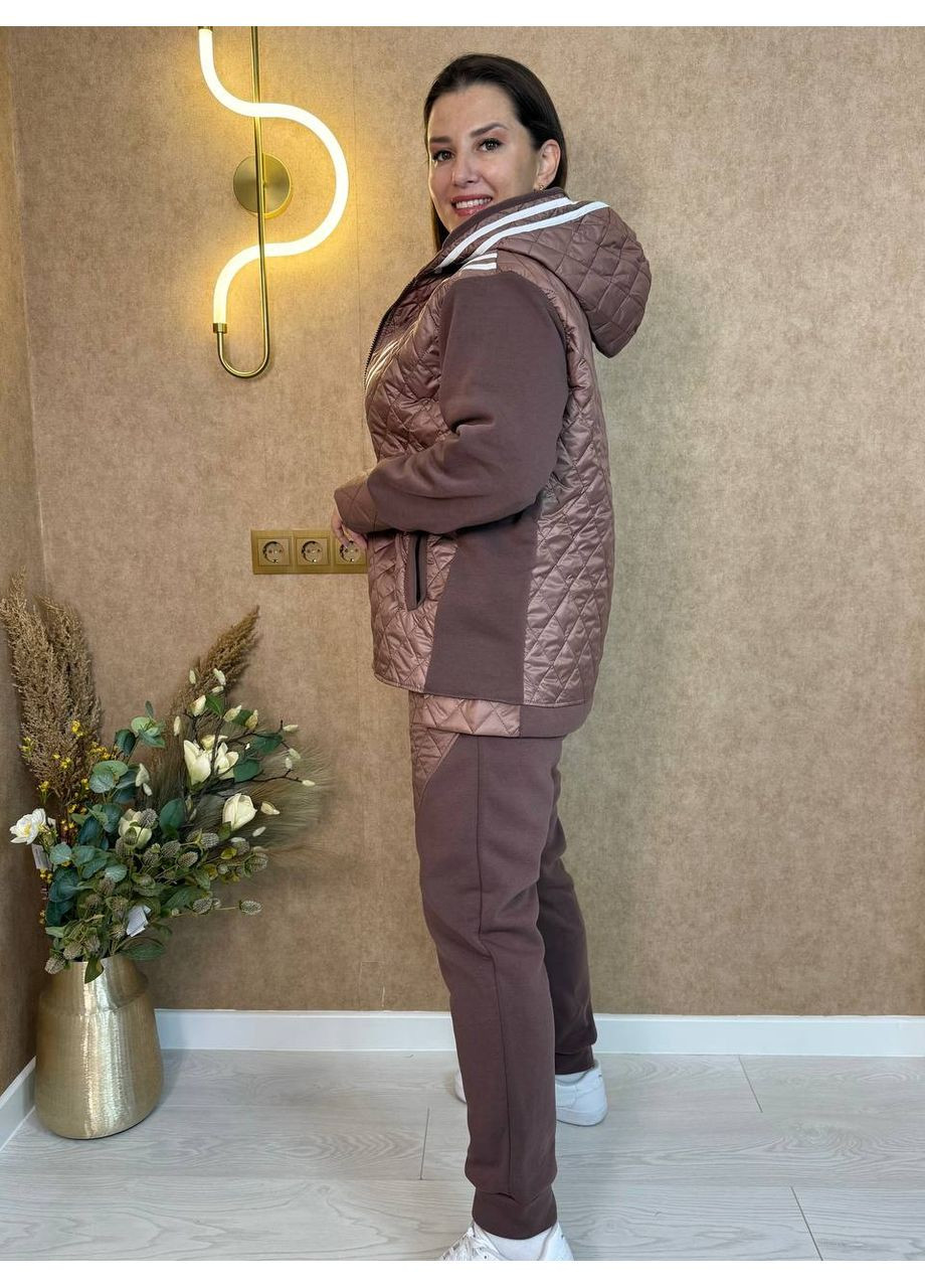 Стьоганий костюм-двійка з лампасами — ЗАМІРИ В ОПИСІ DK/DL Мода без кордонів (368458133)