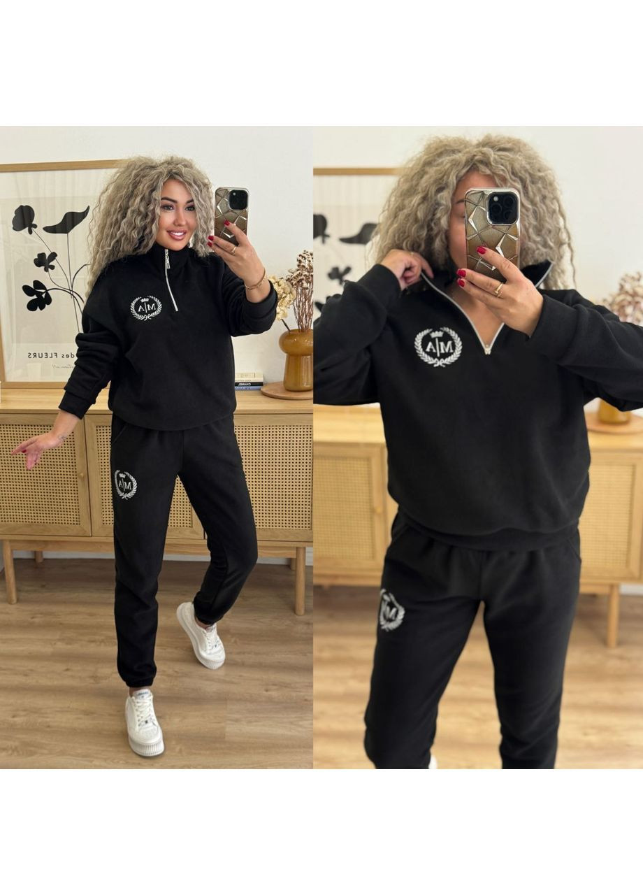 Костюм 181 Полар Флис теплый, брюки и кофта с логотипом Україна (369573659)