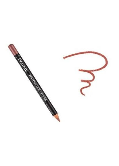 Карандаш для губ водостойкий Waterpoof Lipliner №210 Коричневый Brown Flormar (351851629)