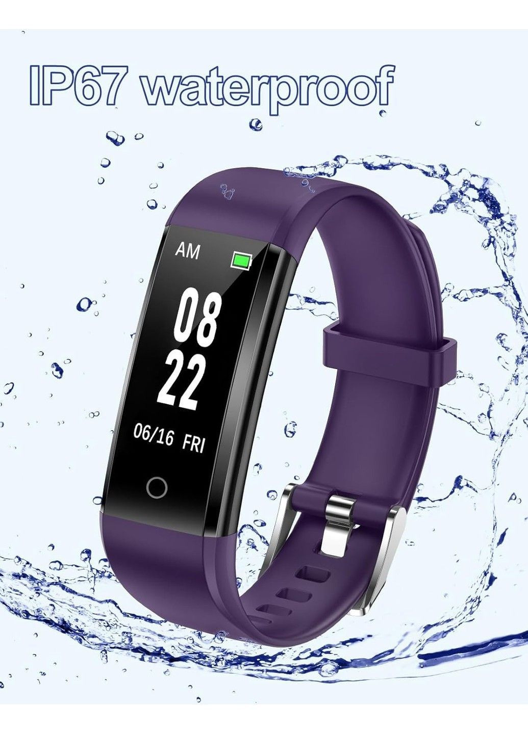 Фитнес-трекер/крокомер фиолетовый Grv