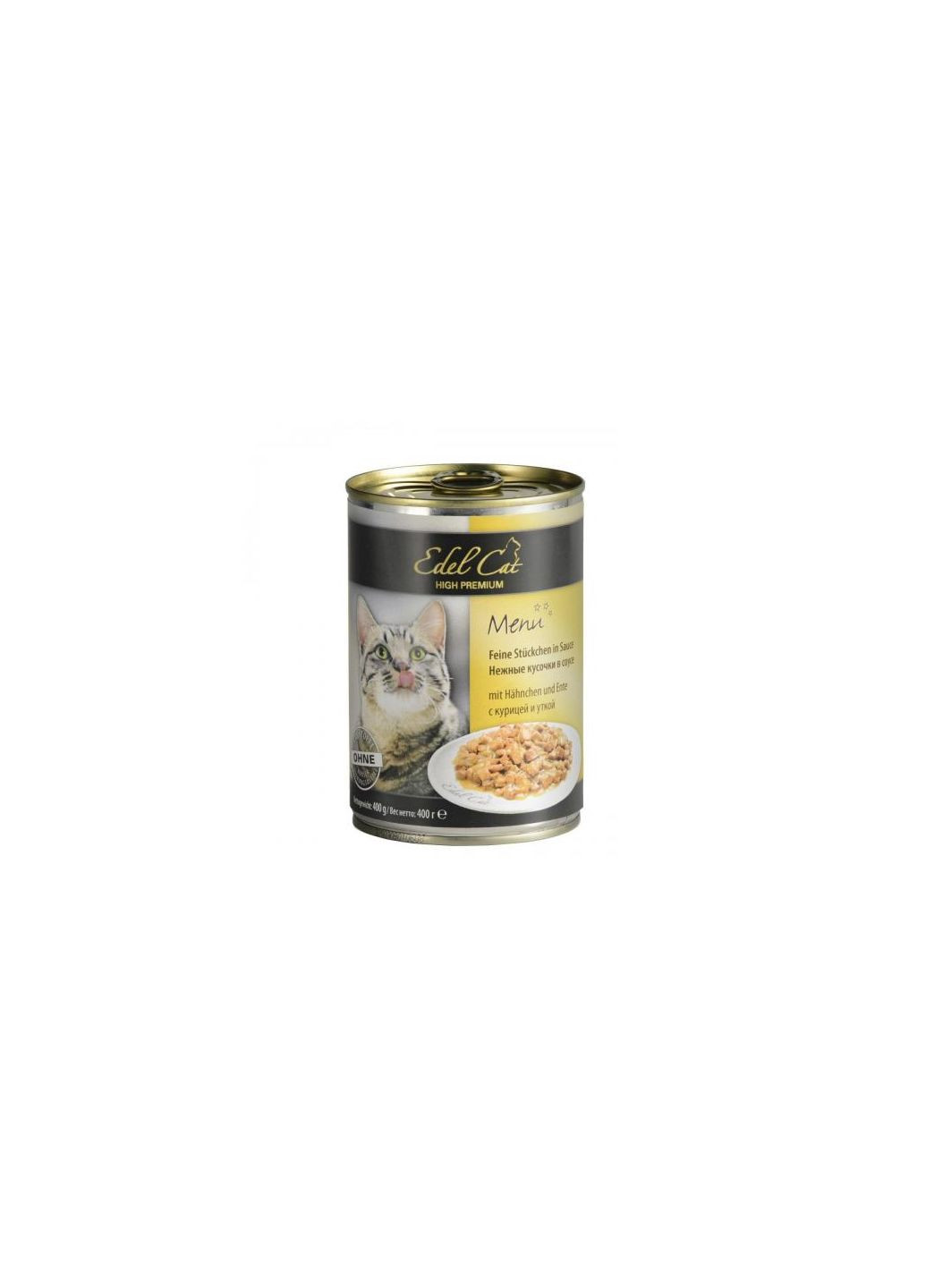 Влажный корм для кошек Cat 400 г, с курицей и уткой в соусе Edel (292114252)