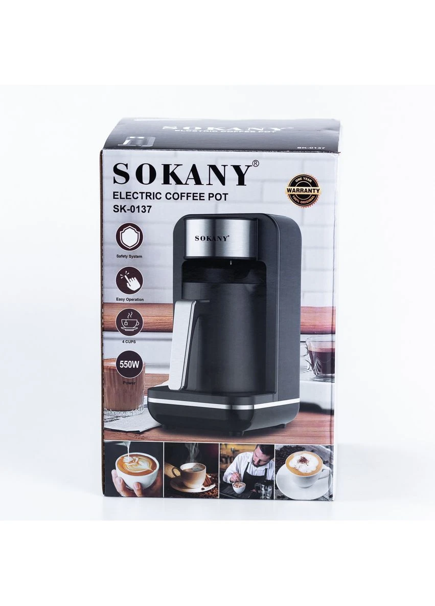 Електротурка SK0137 автоматична 550 Вт 250 мл (A-032336) Sokany (381499590)