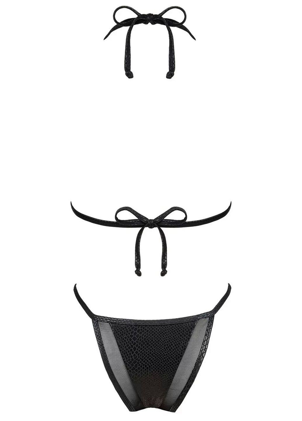 Черный купальник раздельный punta negra - бюст с мягкой чашкой и бразилианки Obsessive