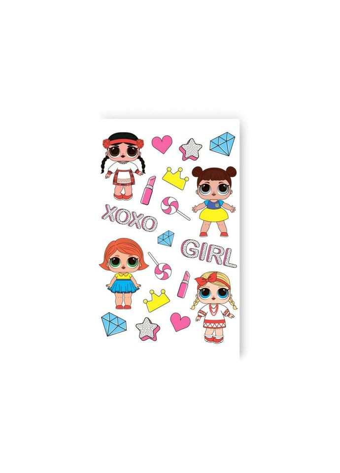 Набор детских временных татуировок "Куклы" L-65 No Brand (330604521)