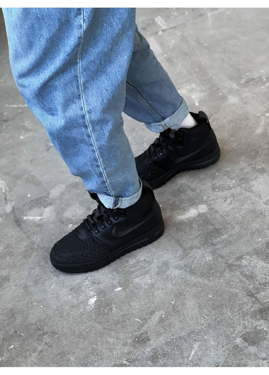 Чорні Зимовий кросівки чоловічі nike lunar force 1 duckboot black найк дакбут No Brand