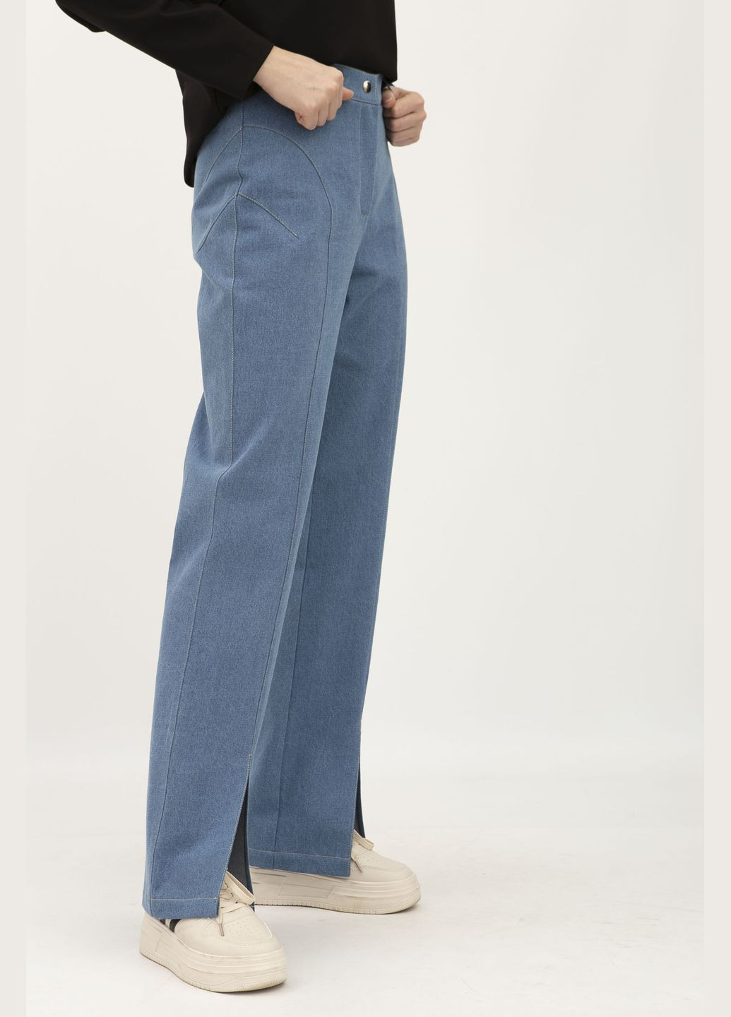 Синие классические демисезонные брюки Lesia