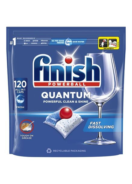 Таблетки для посудомоечных машин Quantum All in 1 120 шт (5908252012114) Finish (307355406)