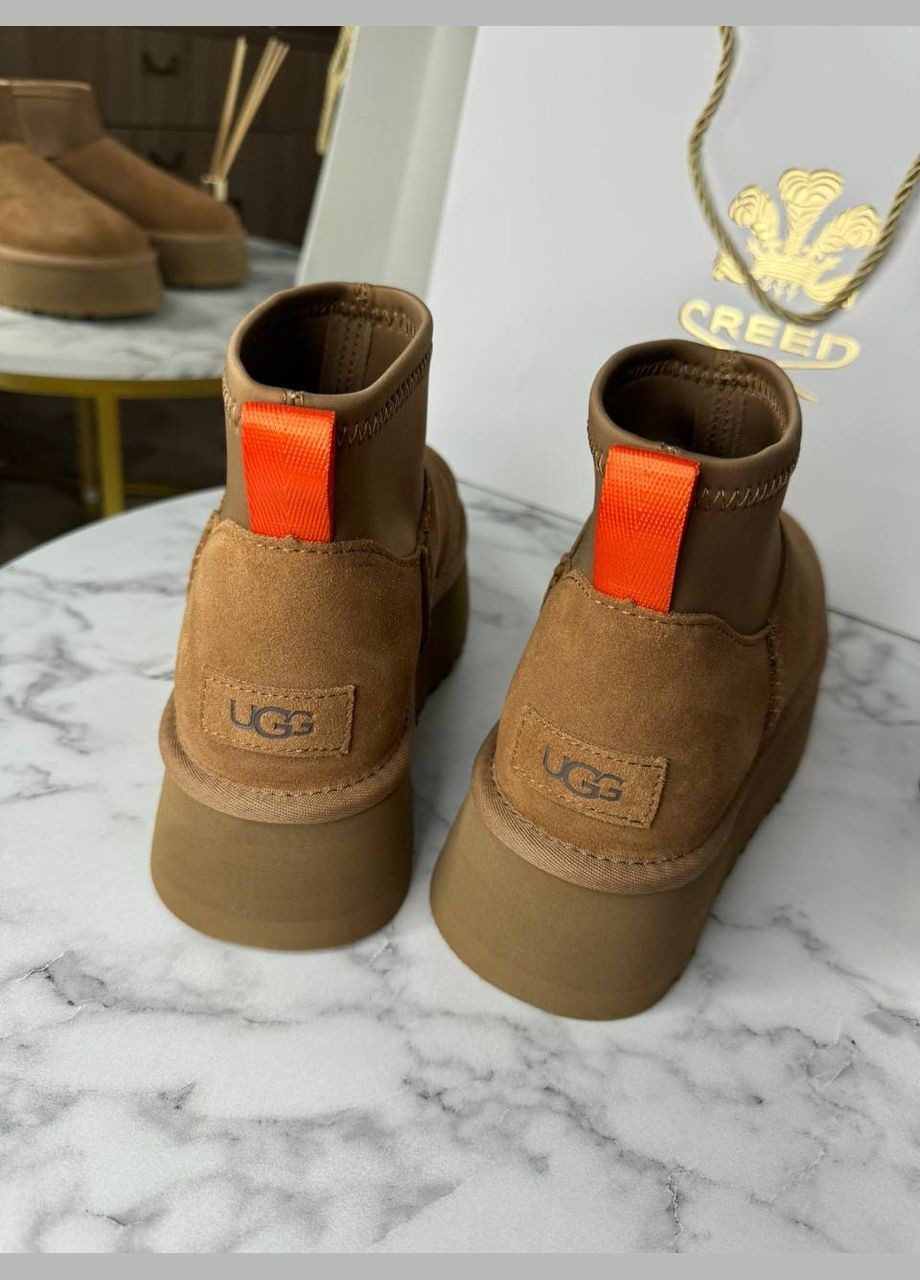 Уг Угги Платформ Мини Диппер Оранжевые Platform Classic Mini Dipper Chestnut UGG (303404007)