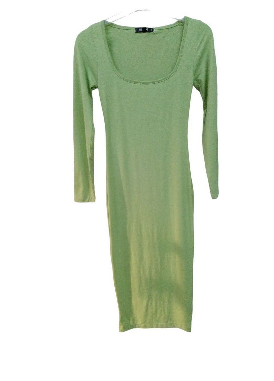 Салатовое кэжуал платье с микро-дефектом Missguided однотонное