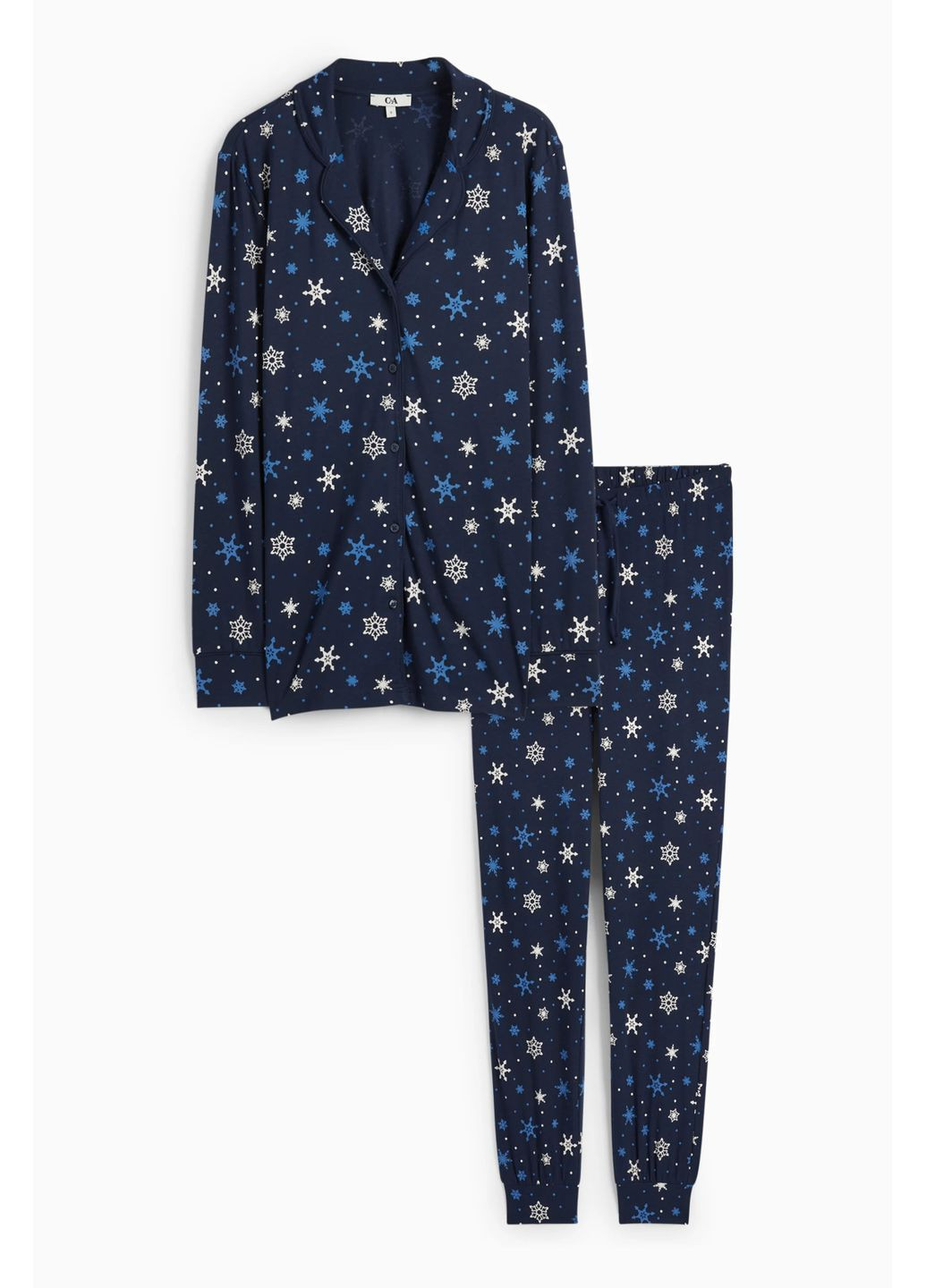 Темно-синя всесезон піжама (сорочка, штани) C&A
