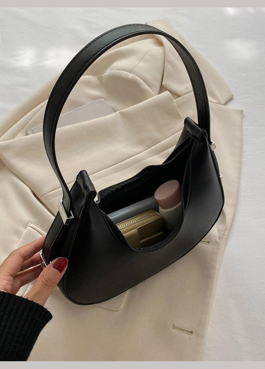 Жіноча сумка багет чорна No Brand (290665295)