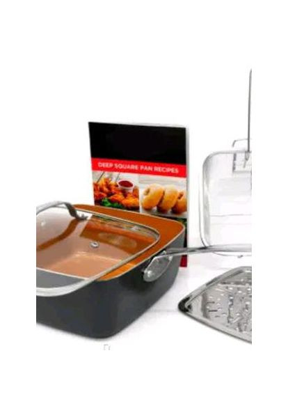 Сковородка-фритюрниця квадратная с крышкой TOP KITCHEN BN-8001 HOT-KITCHEN (330254774)