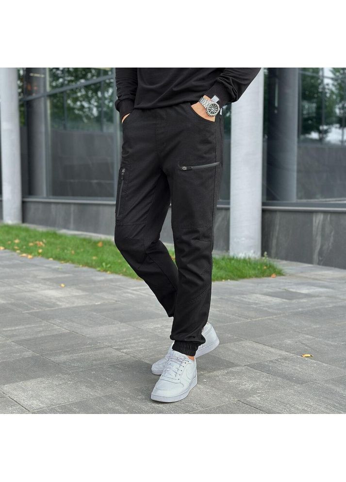 Чоловічі повсякденні штани весна/осінь чорні No Brand (358203735)