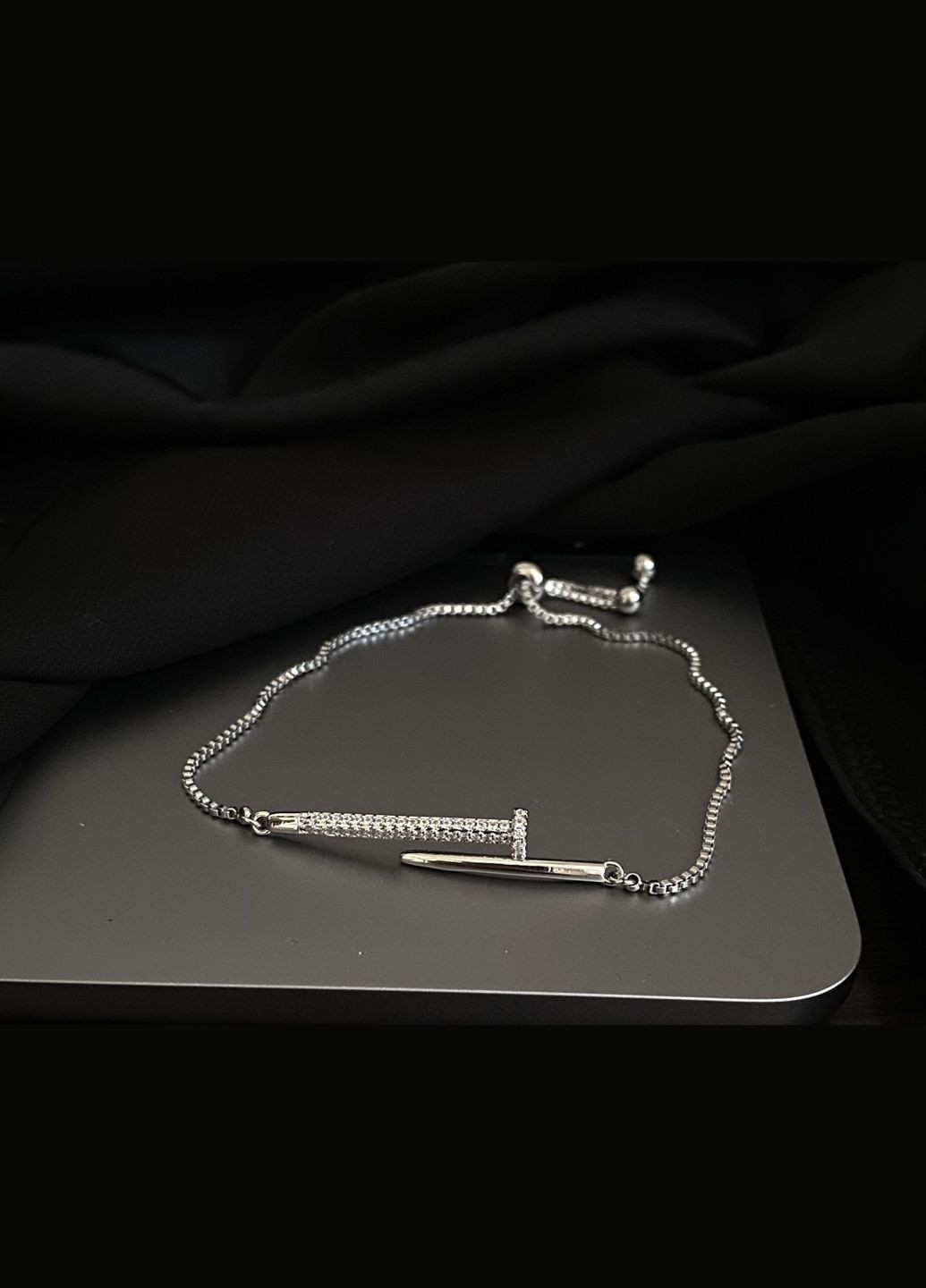 Браслет затяжка Цвях срібного кольору 33457 Fashion (335213366)