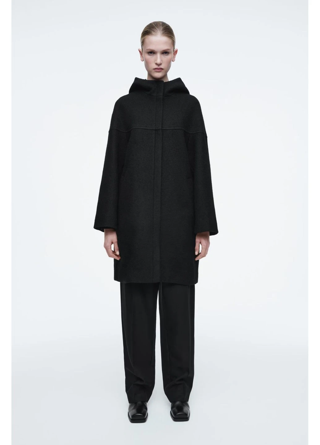 Чорне Пальто з вовни COS (1242891001) Uniqlo