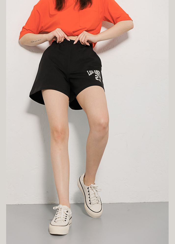 Женские трикотажные шорты светло-бежевые с принтом Los Angeles Arjen (289787373)