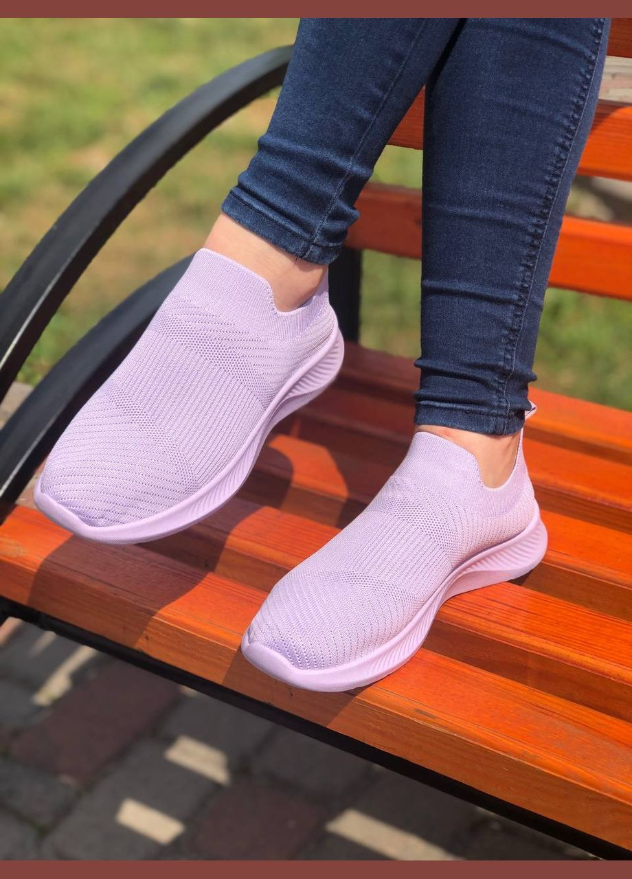 Жіночі легкі кросівки (1326) No Brand фіолетові літо (330245792)