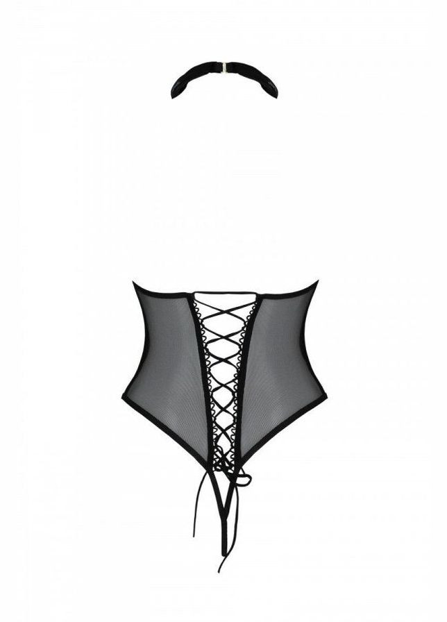 Эротическое боди TRISHA BODY, black, с открытыми чашками - CherryLove Passion (339868062)