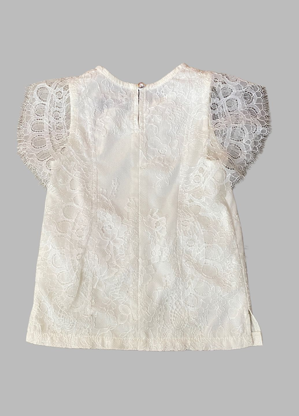 Школьная блуза с коротким рукавом для девочки молочная Baby Angel (342199582)