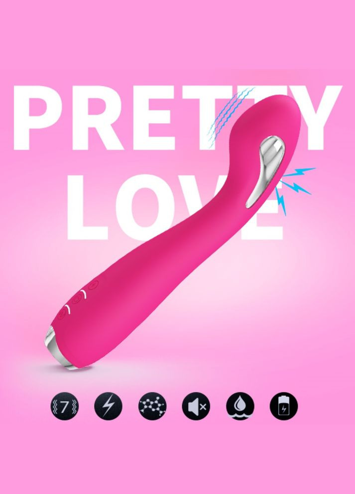 Рожевий вібратор на акумуляторі з електростимуляцією Pretty Love "Hector" від Baile LyBaile (298481145)