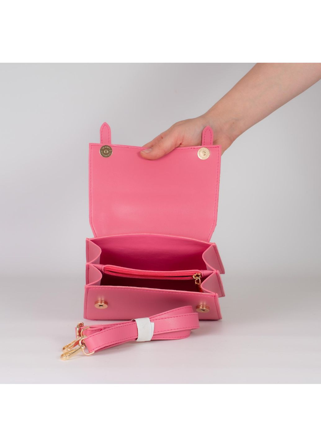 Сумка женская Кросс боди розовая из экокожи NIUNIU (361230267)