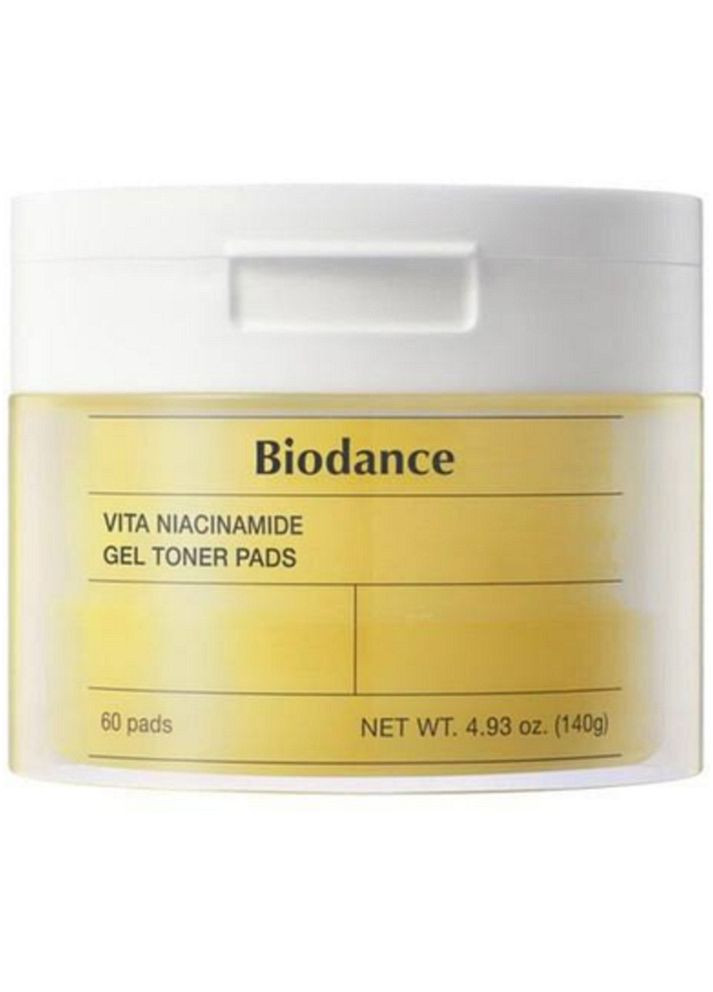 Гелеві пади для рівного тону Vita Niacinamide Gel Toner Pad 60 шт (8809891183685) Biodance (365867705)