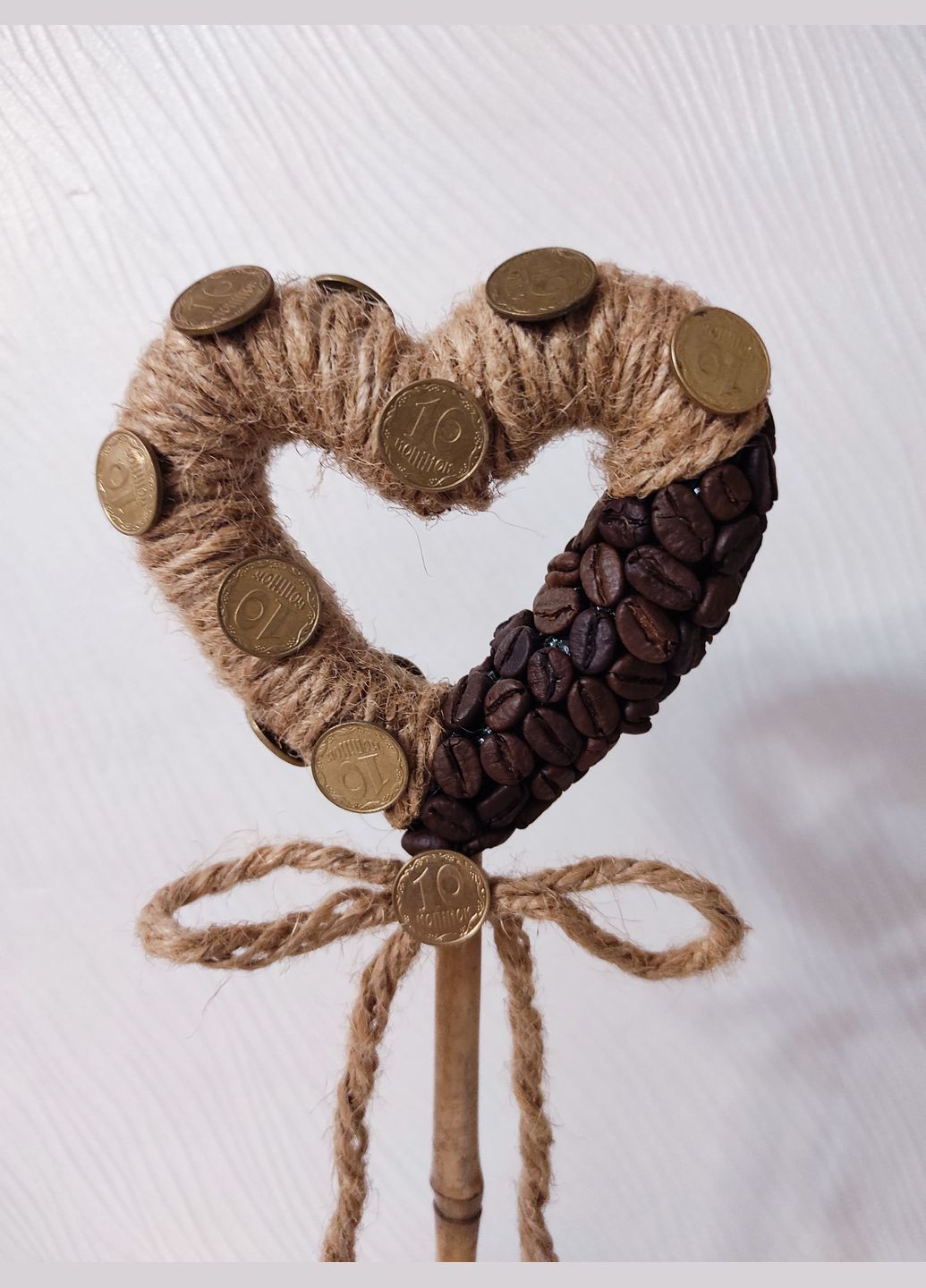 Сувенір статуетка Топіарій (дерево щастя) Кавове серце ручна робота хенд мейд подарунок SuvenirPodarokZP (308250788)