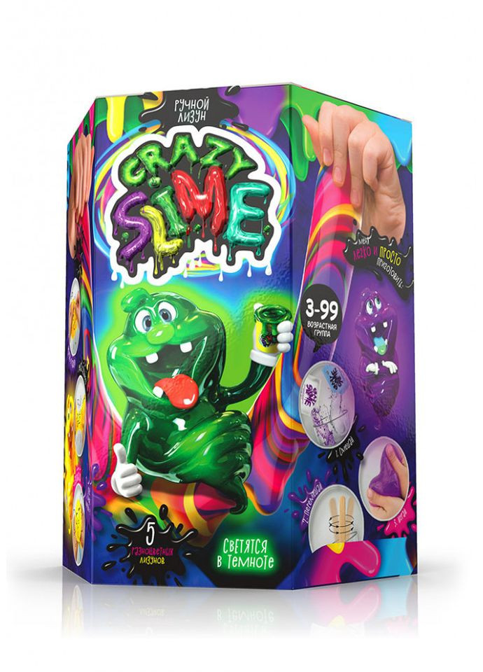 Безпечний набір для проведення дослідів "Crazy Slime" SLM-01 для виготовлення лизунів Danko Toys (365249470)
