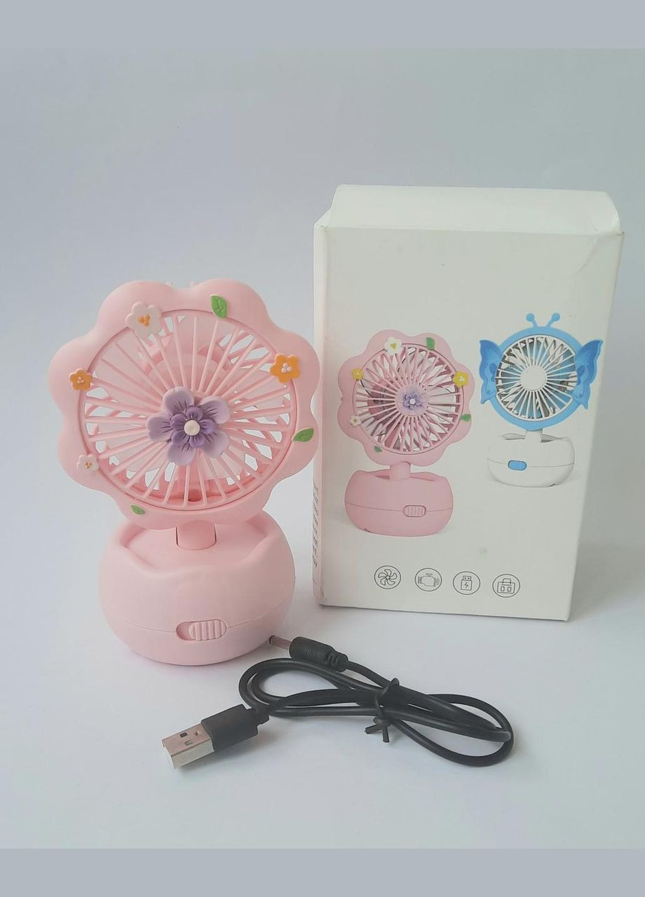 Настольный вентилятор Цветок в горшке ZB095P розовая No Brand (328926047)